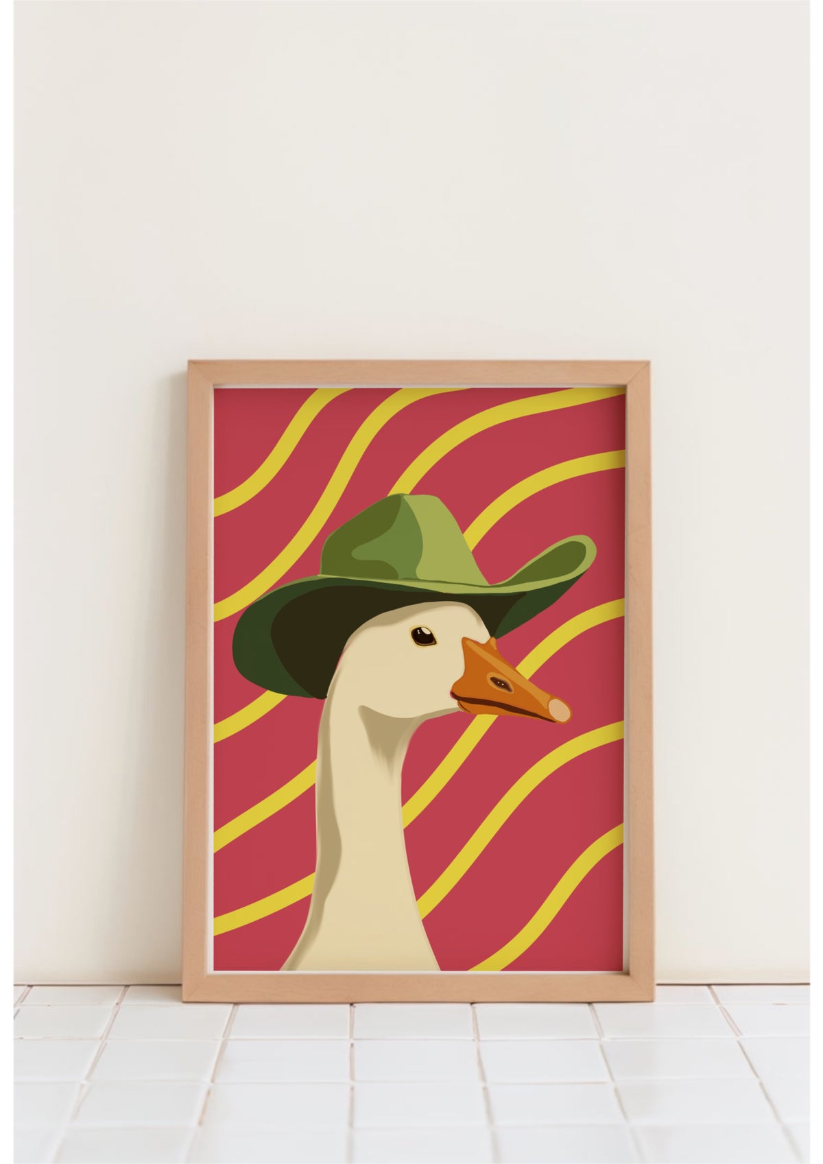 Duck cowboy Paper Poster